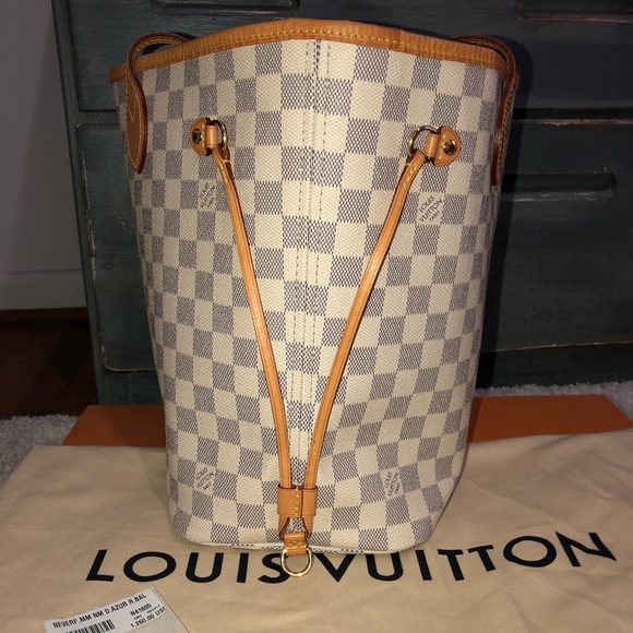 SOLD!!! Auth Louis Vuitton Neverfull Damier Azur - Picture 8 of 8